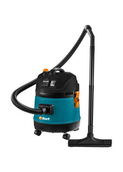 Строительный пылесос Bort BSS BSS-1220-M 1200Вт (уборка: сухая/сбор воды) синий