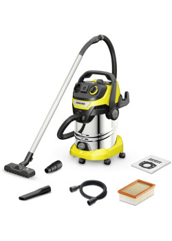 Строительный пылесос Karcher WD 6 P S V-30/6/22/T 1300Вт (уборка: сухая/сбор воды) желтый