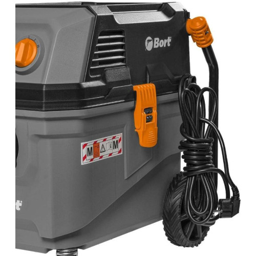 Строительный пылесос Bort BAX-700 1600Вт (уборка: сухая/влажная) серый