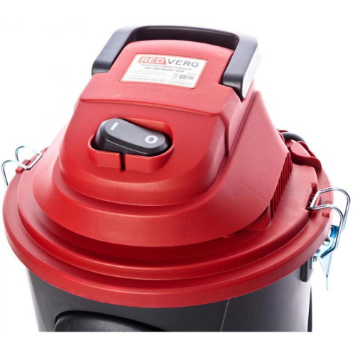 Строительный пылесос RedVerg RD-VC1000-15P 1200Вт (уборка: сухая/сбор воды) черный