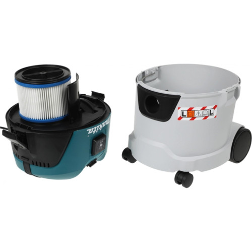 Строительный пылесос Makita VC2512L 1000Вт (уборка: сухая/влажная) серый