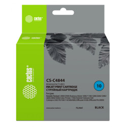 -/ Картридж струйный Cactus CS-C4844 №10 черный (72мл) для HP BIJ 1000/1100/1200/2200/2300/2600/2800