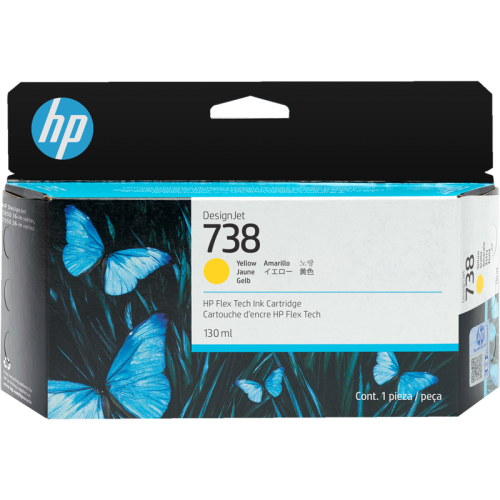 Картридж/ HP 738 130-ml Yellow DesignJet Ink Cartridge