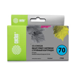 -/ Картридж струйный Cactus CS-C9452A №70 голубой (130мл) для HP DJ Z3100