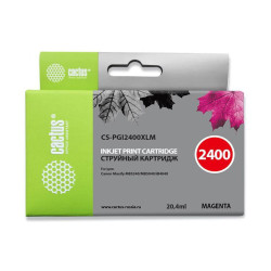 -/ Картридж струйный Cactus CS-PGI2400XLM пурпурный (20.4мл) для Canon MAXIFY iB4040/ МВ5040/ МВ5340