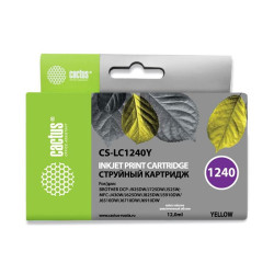 -/ Картридж струйный Cactus CS-LC1240Y желтый (12мл) для Brother MFC-J6510/6910DW