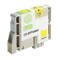 -/ Картридж струйный Cactus CS-EPT0484 T0484 желтый (14.4мл) для Epson Stylus Photo R200/R220/R300/R320