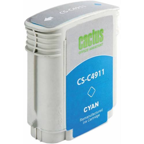 -/ Картридж струйный Cactus CS-C4911 №82 голубой (72мл) для HP DJ 500/800C