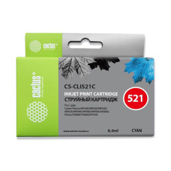 -/ Картридж струйный Cactus CS-CLI521C голубой (8.4мл) для Canon MP540/MP550/MP620/MP630/MP640/MP660
