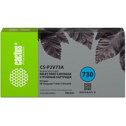 -/ Картридж струйный Cactus CS-P2V73A №730 фото черный (300мл) для HP Designjet T1600/1700/2600