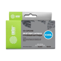 -/ Картридж струйный Cactus CS-C2P23AE №934XL черный (56.6мл) для HP DJ Pro 6230/6830