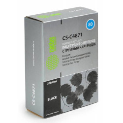 -/ Картридж струйный Cactus CS-C4871 №80 черный для HP DJ 1050C/1055CM/1000