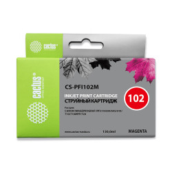 -/ Картридж струйный Cactus CS-PFI102M пурпурный (130мл) для Canon IP iPF500/iPF600/iPF700/MFP M40/iPF7