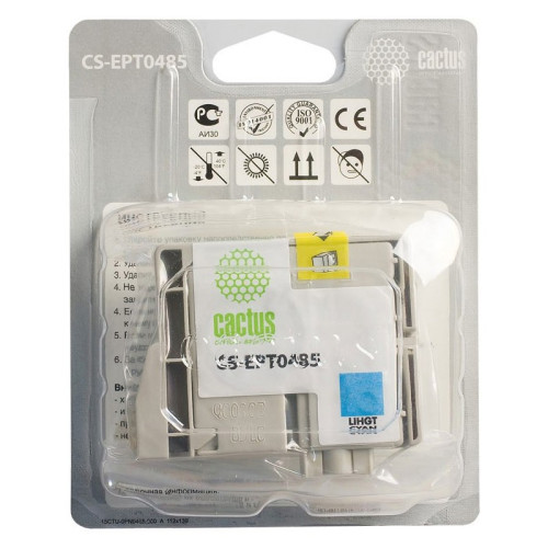 -/ Картридж струйный Cactus CS-EPT0485 светло-голубой (14.4мл) для Epson Stylus Photo R200/R220/R300/R3