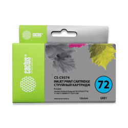 -/ Картридж струйный Cactus CS-C9374 №72 фото серый (130мл) для HP DJ T610/T620/T770/T1100/T1100/T1120/