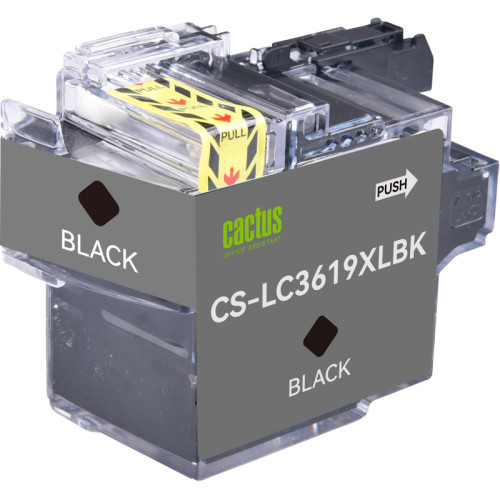 -/ Картридж струйный Cactus CS-LC3619XLBK черный (68мл) для Brother MFC-J2330DW/J2730DW/J3530DW/J3930DW