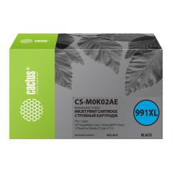 -/ Картридж струйный Cactus CS-M0K02AE 991XL черный (465мл) для HP PageWide755dn;MFP774dn/779dn;Pro750d