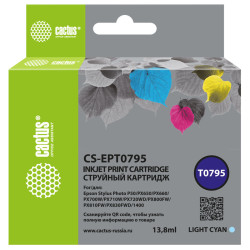 -/ Картридж струйный Cactus CS-EPT0795 светло-пурпурный (13.8мл) для Epson Stylus Photo 1400/1500/PX700