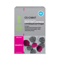 -/ Картридж струйный Cactus CS-C4847 №80 пурпурный (400мл) для HP DJ 1050C/1055CM/1000