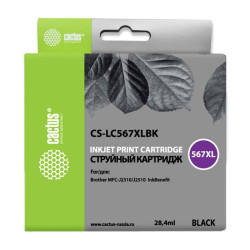 -/ Картридж струйный Cactus CS-LC567XLBK черный (28.4мл) для Brother MFC-J2510