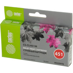 -/ Картридж струйный Cactus CS-CLI451M пурпурный (10.2мл) для Canon MG6340/5440/IP7240