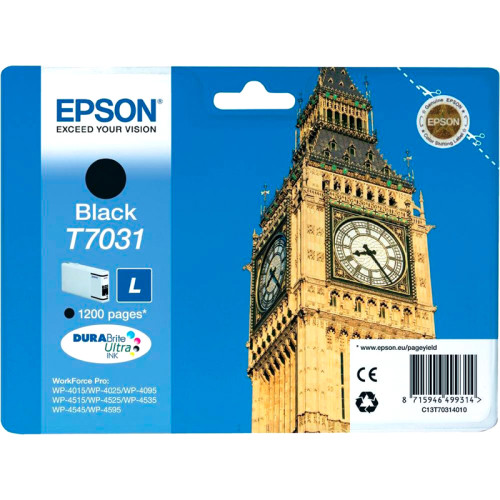 Картридж/ Epson WP 4000/4500 Series Ink L Cartridge Black 1.2k