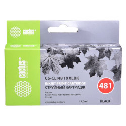 -/ Картридж струйный Cactus CS-CLI481XXLBK черный (12мл) для Canon Pixma TR7540/TR8540/TS6140/TS8140