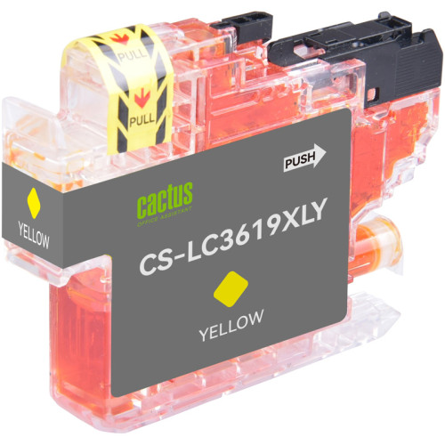 -/ Картридж струйный Cactus CS-LC3619XLY желтый (18.4мл) для Brother MFC-J2330DW/J2730DW/J3530DW/J3930D