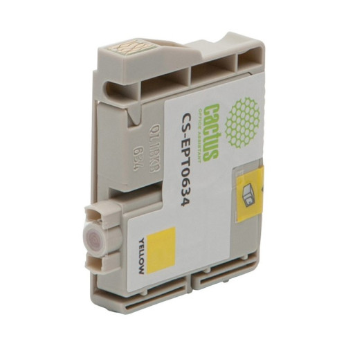 -/ Картридж струйный Cactus CS-EPT0634 T0634 желтый (10мл) для Epson Stylus C67/C87/CX3700/CX4100/CX470