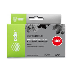 -/ Картридж струйный Cactus CS-PGI1400XLBK черный (36мл) для Canon MB2050/MB2350/MB2040/MB2340