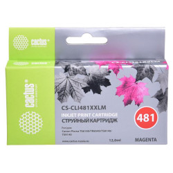 -/ Картридж струйный Cactus CS-CLI481XXLM пурпурный (12мл) для Canon Pixma TR7540/TR8540/TS6140/TS8140