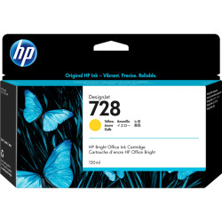 Картридж/ HP 728 130-ml Yellow DesignJet Ink Cartridge