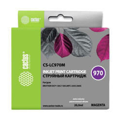-/ Картридж струйный Cactus CS-LC970M пурпурный (20мл) для Brother MFC-260c/235c/DCP-150c/135c