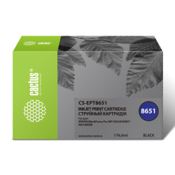 Картридж струйный/ Картридж струйный Cactus CS-EPT8651 T8651 черный (8000стр.) для Epson WF5190/5690