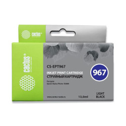 -/ Картридж струйный Cactus CS-EPT967 T0967 серый (13мл) для Epson Stylus Photo R2880