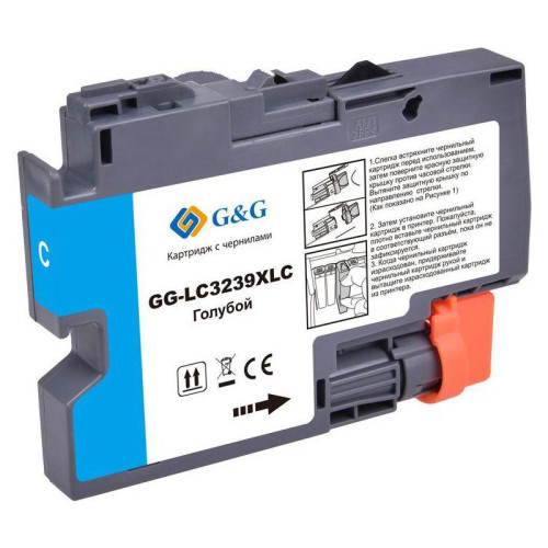 Струйный картридж G&G GG-LC3239XLC голубой, 52 мл, для Brother HL-J6000DW/J6100DW Струйный картридж G&G GG-LC3239XLC голубой, 52 мл, для Brother HL-J6000DW/J6100DW
