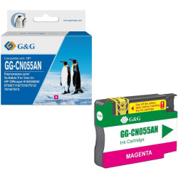 Струйный картридж G&G GG-CN055AN пурпурный, 14 мл, для HP Officejet 6100/6600/6700/7110/7510/7610/7612