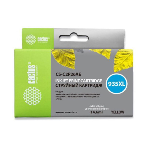 -/ Картридж струйный Cactus CS-C2P26AE №935XL желтый (14.6мл) для HP DJ Pro 6230/6830