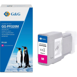 Струйный картридж G&G GG-PFI320M PFI-320M пурпурный, 300 мл, для Canon imagePROGRAF TM-200/200MFP/205/300/300MFP/305