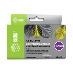 -/ Картридж струйный Cactus CS-LC1240Y желтый (12мл) для Brother MFC-J6510/6910DW