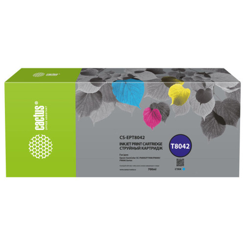 -/ Картридж струйный Cactus CS-EPT8042 T8042 голуб.пигм. (700мл) для Epson SureColor SC-P6000/7000/8000
