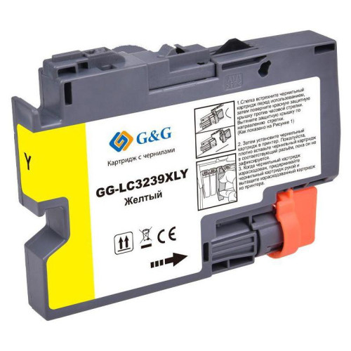 Струйный картридж G&G GG-LC3239XLY желтый, 52 мл, для Brother HL-J6000DW/J6100DW Струйный картридж G&G GG-LC3239XLY желтый, 52 мл, для Brother HL-J6000DW/J6100DW