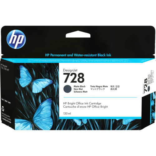 Картридж/ HP 728 130-ml Matte Black DesignJet Ink Cartridge