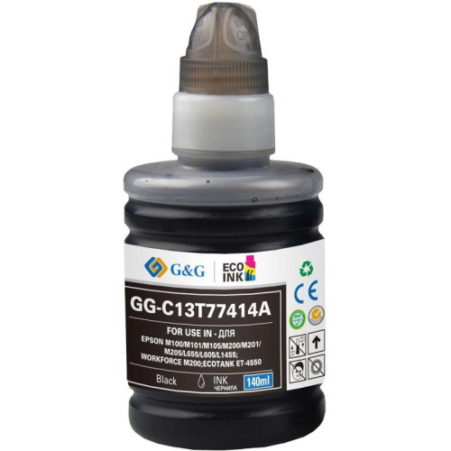Струйный картридж G&G GG-C13T77414A черный пигментный, 140 мл, для Epson M100/105/200/205