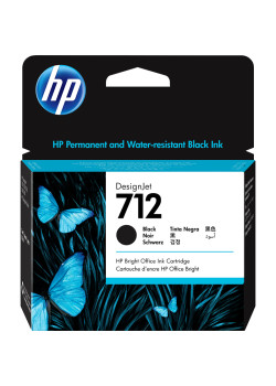 HP 712 80-ml Black Designjet Ink Cartridge