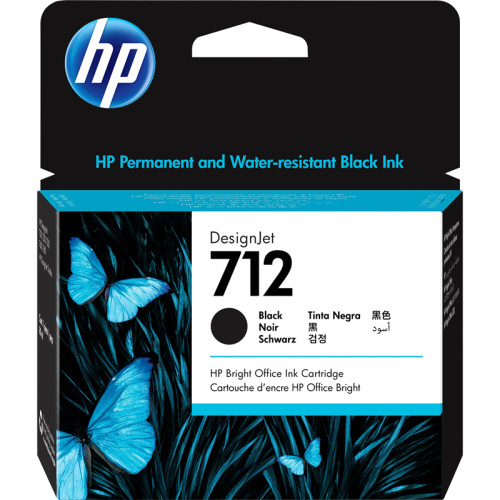 HP 712 80-ml Black Designjet Ink Cartridge