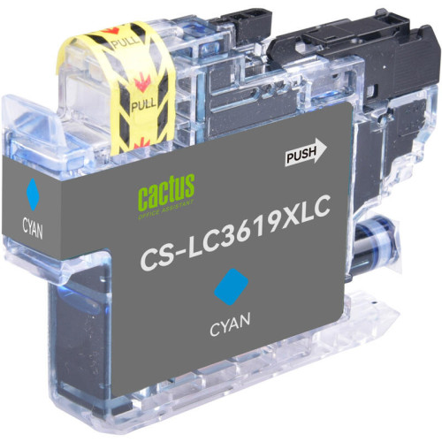 -/ Картридж струйный Cactus CS-LC3619XLC голубой (18.4мл) для Brother MFC-J2330DW/J2730DW/J3530DW/J3930 -/ Картридж струйный Cactus CS-LC3619XLC голубой (18.4мл) для Brother MFC-J2330DW/J2730DW/J3530DW/J3930