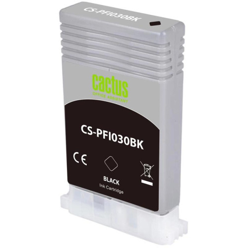 Картридж струйный Cactus CS-PFI030BK PFI-030BK черный пигментный (55мл) для Canon imagePROGRAF TA-20/30