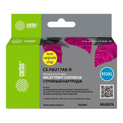 Картридж струйный Cactus CS-F6U17AE-R 953XL пурпурный (24мл) для HP OJ Pro 7740/8210/8218/8710/8715