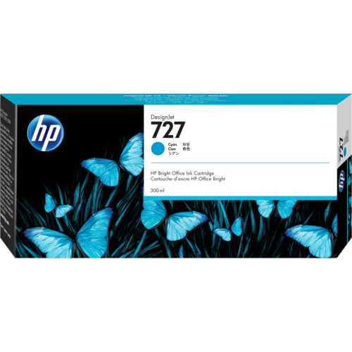 Картридж/ HP 727 300-ml Cyan DesignJet Ink Cartridge